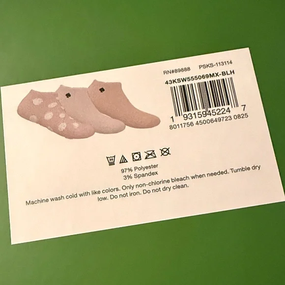 KATE SPADE Pink and White Cozy Low Cut Socks - Picture 4 of 4